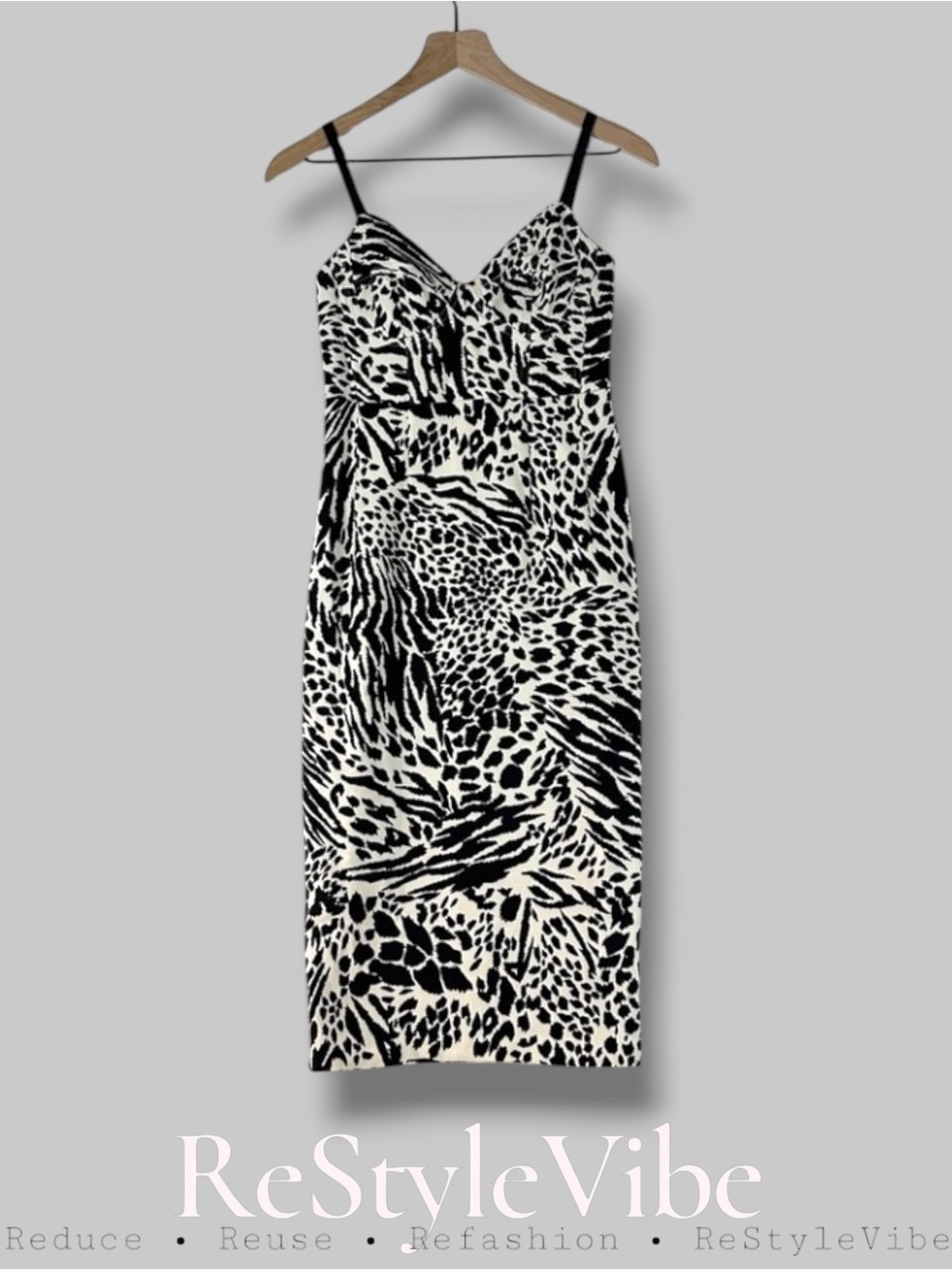 SERGIO HUDSON X TARGET Women’s Size XXS Dress Midi Bodycon Animal Print Stretch
